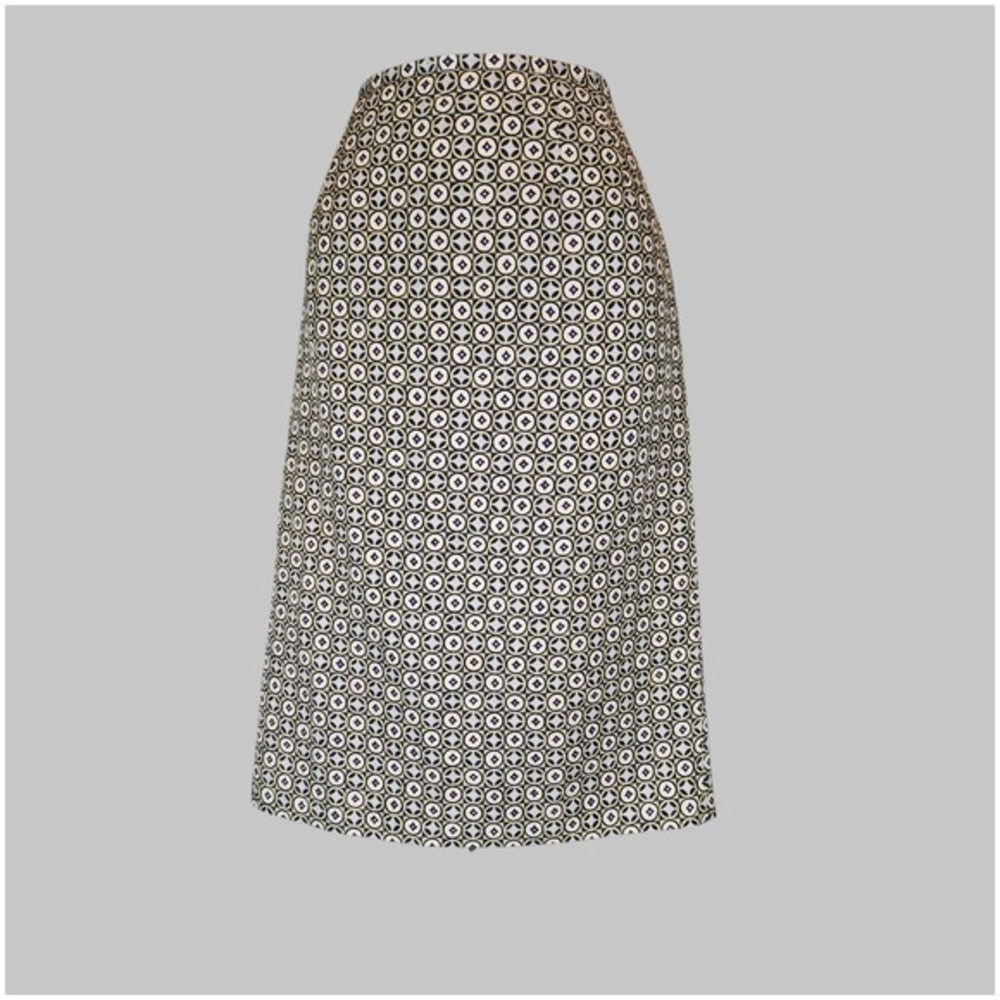TALBOTS Women's 70% Silk 30% Wool Pencil Skirt Multi-Color‎ Size 8